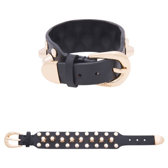 Viollina Another V Rock Star Stud Leather Bracelet - Picture 2 of 7